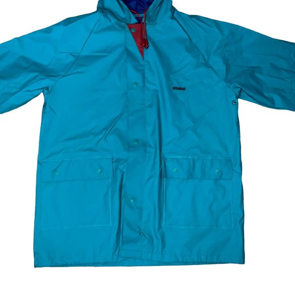 Vintage Stearns Dry Wear Rain Gear Hooded Jacket Pants Outfit Men's Small - Picture 6 of 12